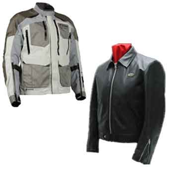Motorcycle leather jacket and mesh jacket