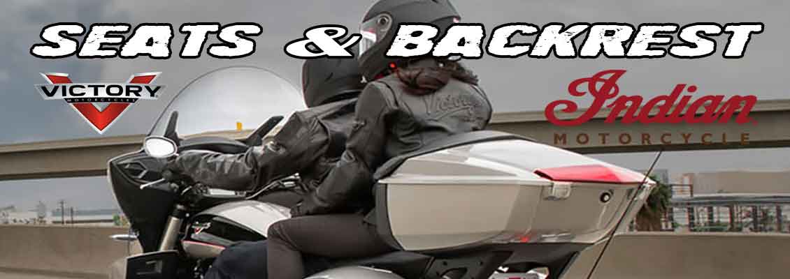 Victory & Indian Motorcycle Seats, Sissy Bars, Armrests & Backrests