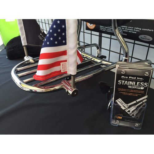 .765 in Extended Style Indian Rack Flag Mount w/6 in.x9 in.Flag by Pro Pad