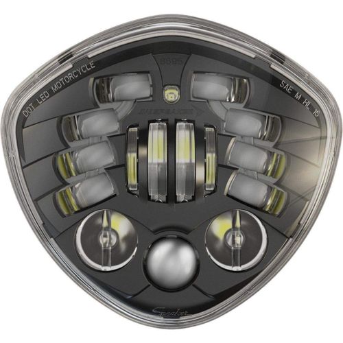 Parts Unlimited Drop Ship Headlight Adaptive 2 LED Headlight – Model 8695 W/ Black Inner Bezel by J.W. Speakers 0555151