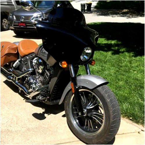 Parts Unlimited Drop Ship Fairing Batwing Fairing for 2015 - 2017 Indian Scout and Scout-Sixty by Memphis Shade MEM7081