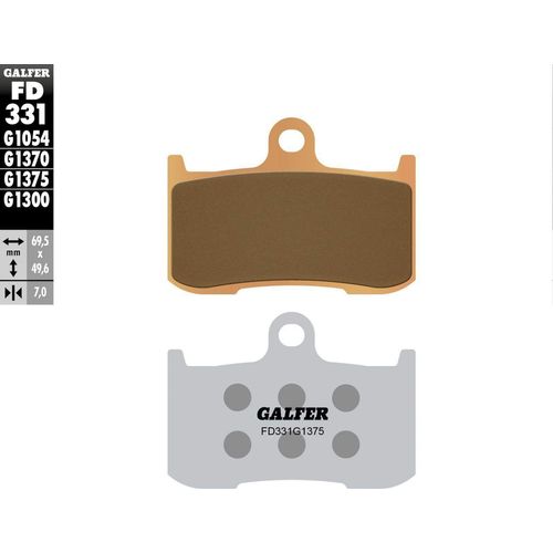 Brake Pads Front HH Sintered Ceramic Compound by Galfer