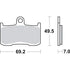 Parts Unlimited Brake Pads Brake Pads Front Sintered Metal by SBS 782HS