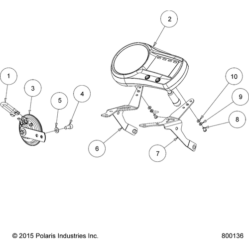 Electrical, Instrument Cluster And Horn 2016 Victory Empulse Tt