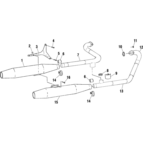 Engine, Exhaust System 2000 Victory Standard Cruiser V00Cb15Ld Witchdoctors