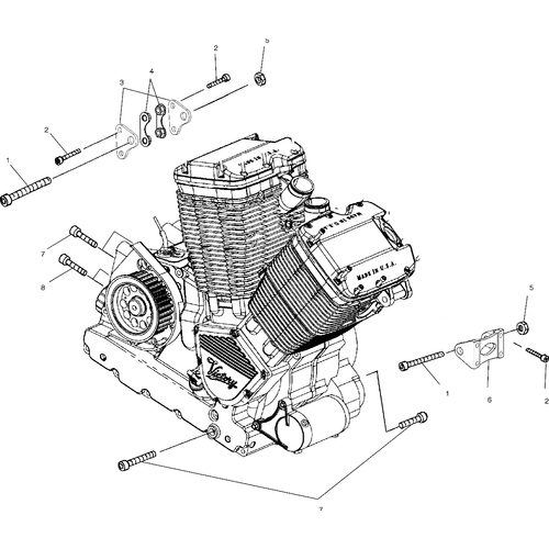 Engine, Mounting - 2000 Victory Special Edition - V00Cb15Dcs – Witchdoctors