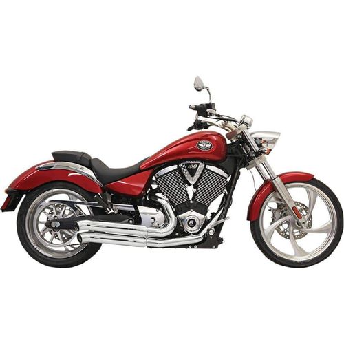 Parts Unlimited Drop Ship Exhaust Full System Exhaust Turnout Pro Street Chrome by Bassani 6V23D