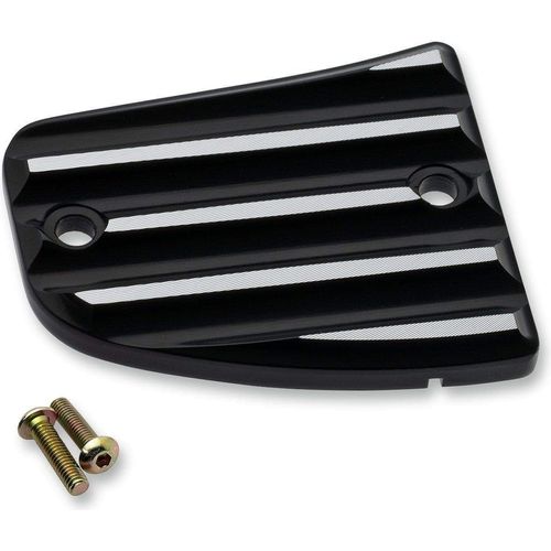 Front Master Cylinder Cover Finned Black/Silver by Joker Machine
