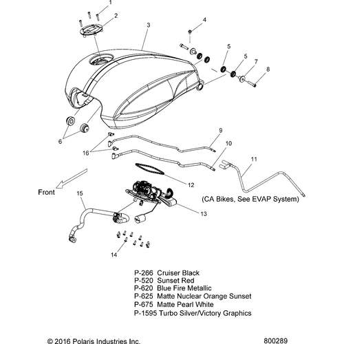 Fuel System, Fuel Tank 2017 Victory Cross Country/Touring All Option
