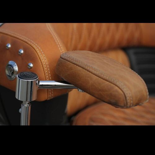 Genuine Leather Passenger Armrest Pads - Desert Tan by Polaris