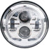 Headlight LED 7" Chrome by Rivco