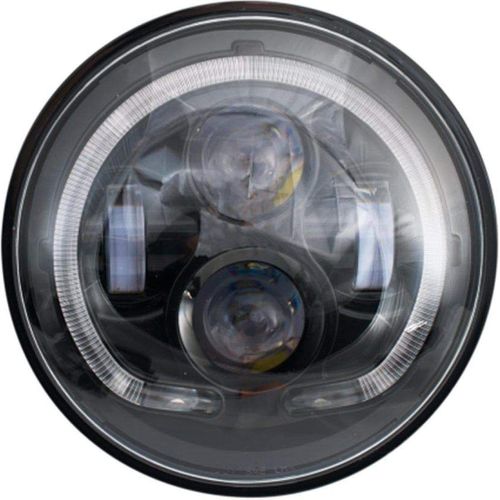 Headlight LED 7 Inch Black by Rivco