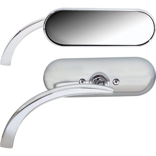 Mirror Chrome Mini-Oval Micro Style Left Side by Arlen Ness
