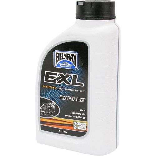 Oil EXL Mineral Base 20W-50 1L Bottle by Bel Ray