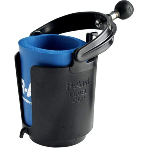 Self-Leveling Cup Drink Holder with 1 inch Ball and Cozy by Ram Mounts