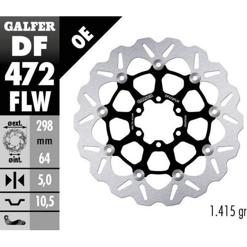 Standard Floating Wave Front or Rear Brake Rotor by Galfer