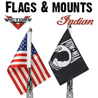 Flags for a motorcycle. POW and American flag