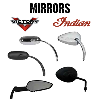 Victory and Indian motorcycle mirrors, Perch Mount, Bar End Mirrors and Mirror Adapters