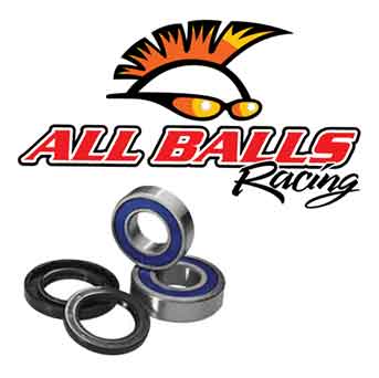 All Balls Racing logo and two wheel bearings and wheel seals