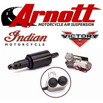 Arnott air suspensions for Victory and Indian motorcycles