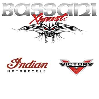 Bassani exhaust for Victory and Indian motorcycles