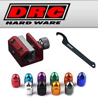 DRC Motorcycle Products. tire tools, valve stem caps, motorcycle covers.