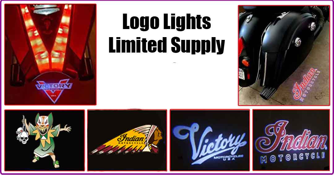 Victory motorcycle, indian motorycle led logo, puddle lights 12 volt