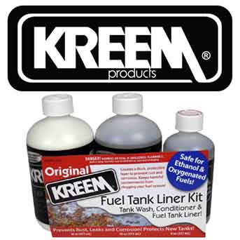 Kreem fuel tank cleaners, washes and sealers