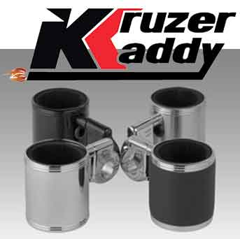 Kruzer kaddy brand beverage and drink holders for motorcycles