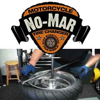  No-Mar Motorcycle Tire Changers, tire lube & Tools