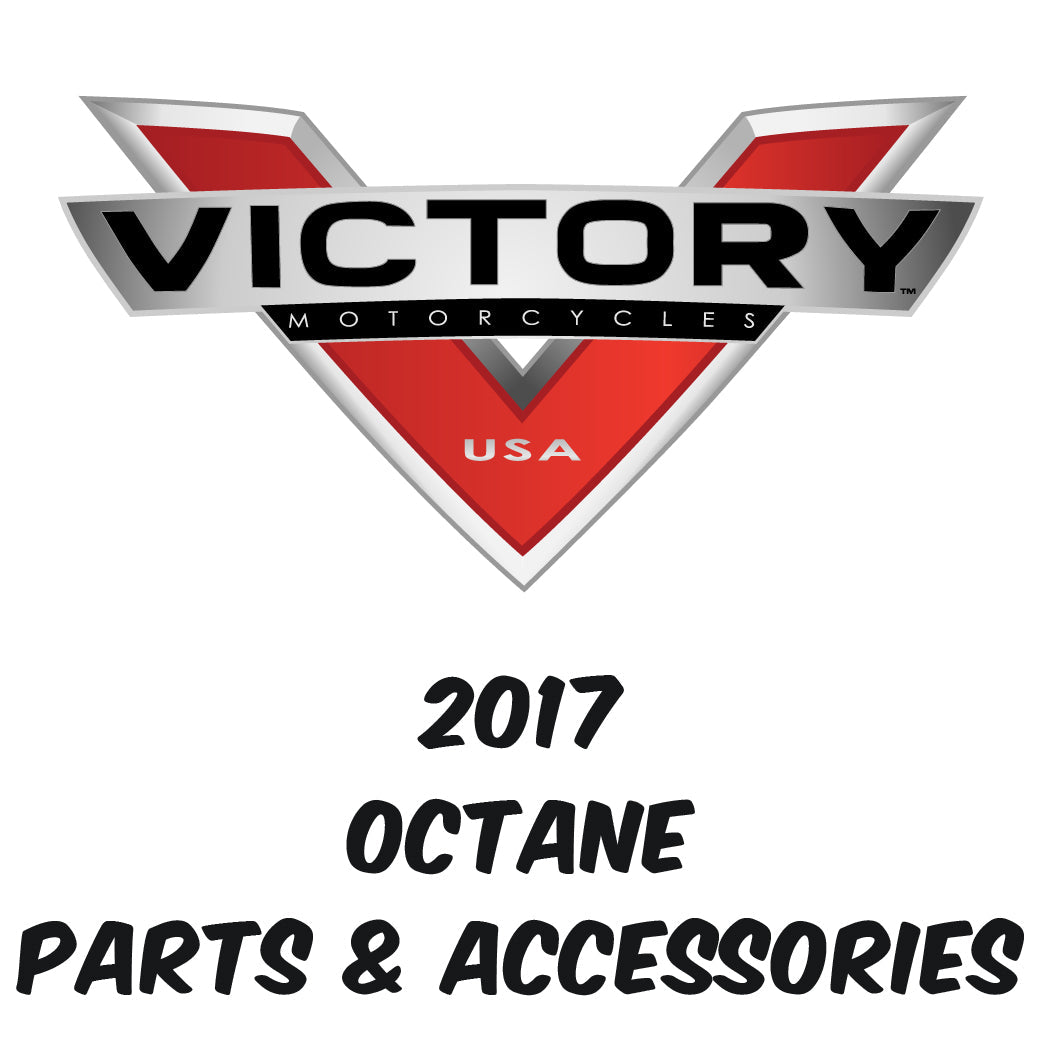 Victory motorcycle logo and Victory Octane motorcycle parts and accessories.