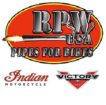 RPW exhaust systems for Victory and Indian motorcycles.