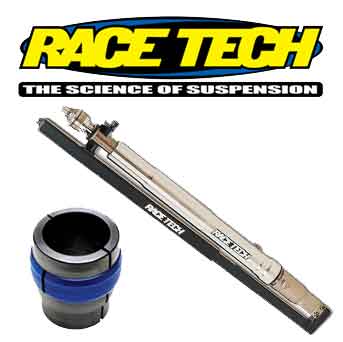 Race Tech motorcycle fork and  suspension tools.