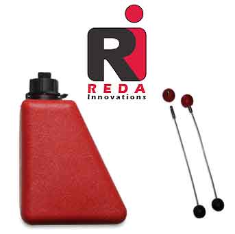 Reda motorcycle accessories, Saddlebag gas can, helmet locks, Jacket locks.