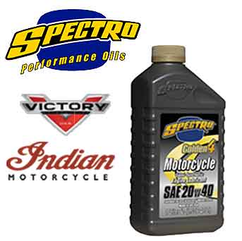 Spectro 20w40 engine oil for Victory and Indian motorcycles