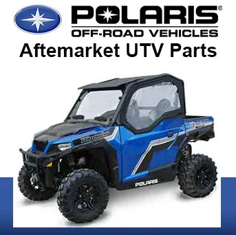 Polaris logo and blue Polaris general UTV aftermarket parts