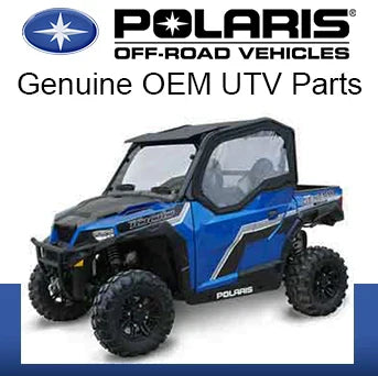 Polaris logo and blue Polaris general UTV OEM parts
