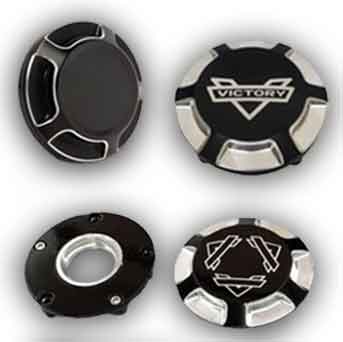 Victory motorcycle gas caps, Keyless, Screw on