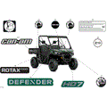 BODY - DECALS - 2026 CAN AM DEFENDER MAX HD7 DPS - COMPASS GREEN - 62" WIDTH - (2)