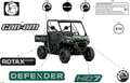 BODY - DECALS - 2026 CAN AM DEFENDER HD7 DPS - COMPASS GREEN - 62" WIDTH