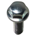 Silver hexagonal metal bolt with threaded shaft and shiny finish.
