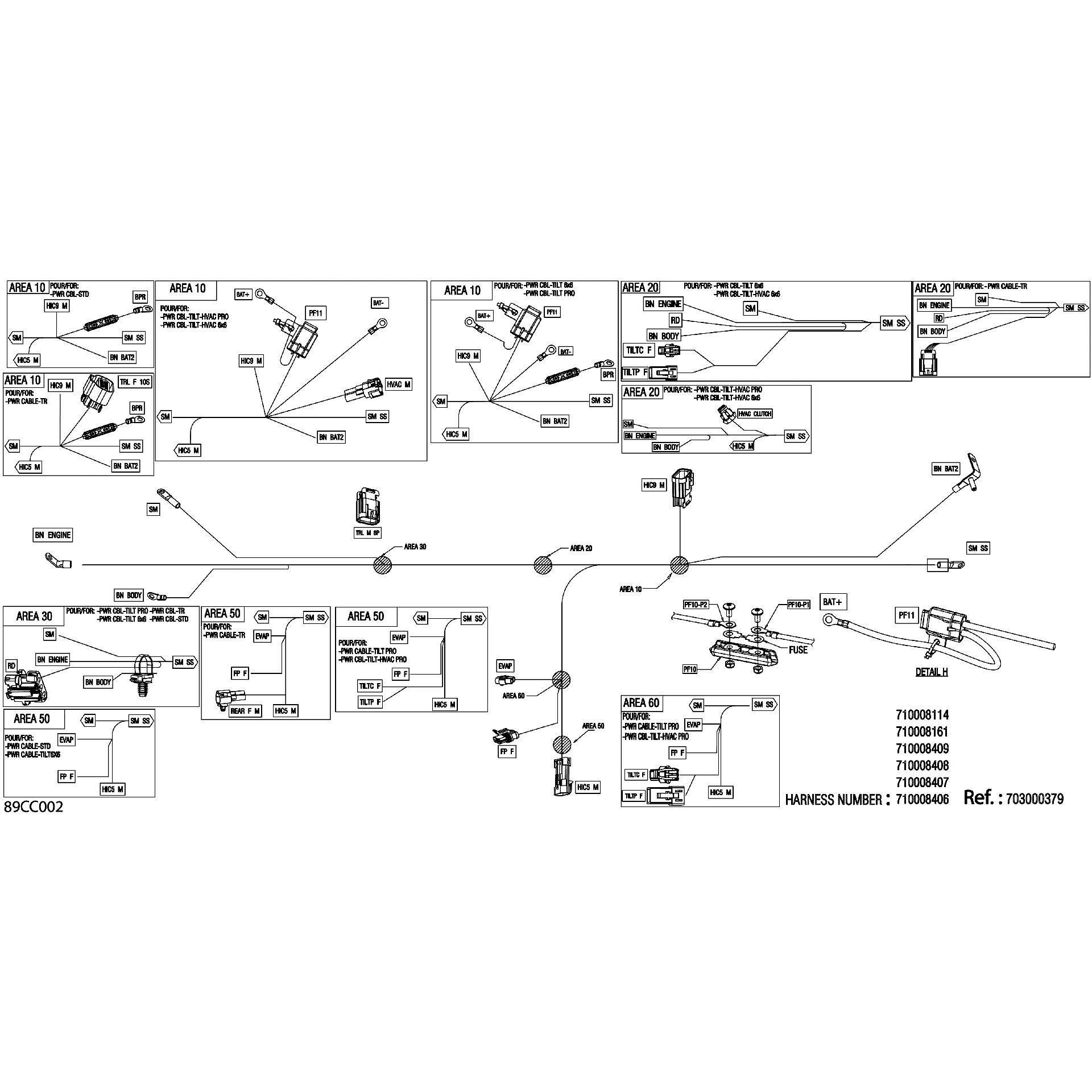 An Image of a Genuine Can-Am Parts Schematic Diagram showing the schematic - ELECTRIC - WIRING VOLTAGE REGULATOR - 710008406