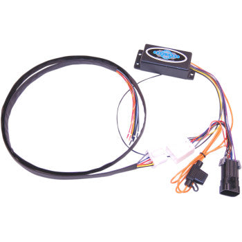 The Illuminator Module by Badlands is ideal for brake or running light enhancements, featuring a harness kit with multiple colored wires, connectors, and a black control module.