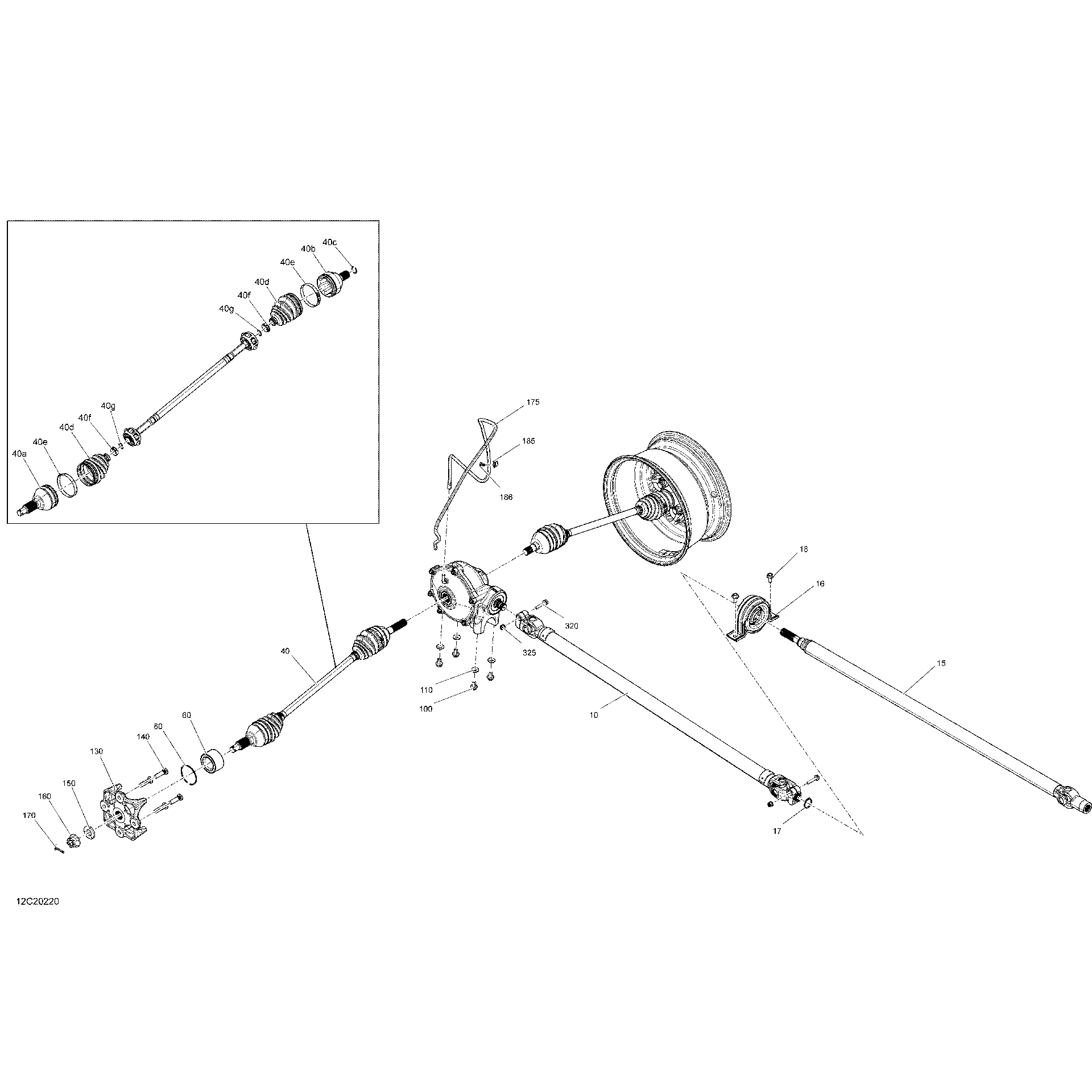 An Image of a Genuine Can-Am Parts Schematic Diagram showing the schematic - FRONT DRIVE - COMMON PARTS