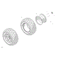 DRIVE - REAR WHEELS - 2025 CAN AM DEFENDER HD9 XT - DUSTY NAVY - 62" WIDTH CALI