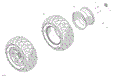 DRIVE - REAR WHEELS - 2025 CAN AM DEFENDER HD9 DPS - COMPASS GREEN - 62" WIDTH