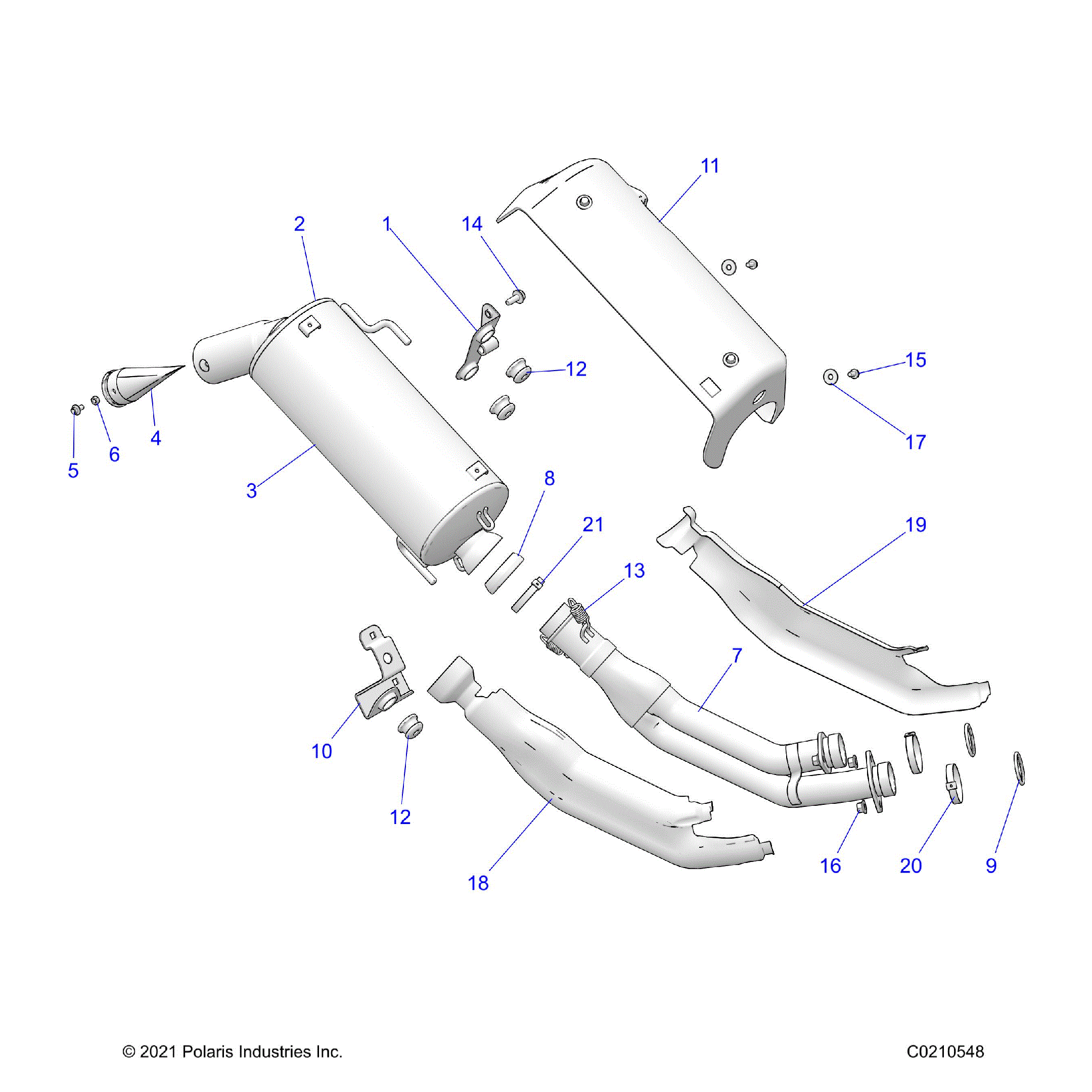 Polaris OEM Schematic | ENGINE: EXHAUST Witchdoctors