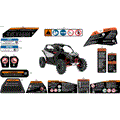 BODY - WARNING DECALS - 2025 CAN AM MAVERICK TURBO RR X MR 72 INCH - HYPER SILVER - 72" WIDTH