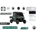 BODY - DECALS - 2025 CAN AM DEFENDER HD9 DPS CAB - COMPASS GREEN - 67" WIDTH