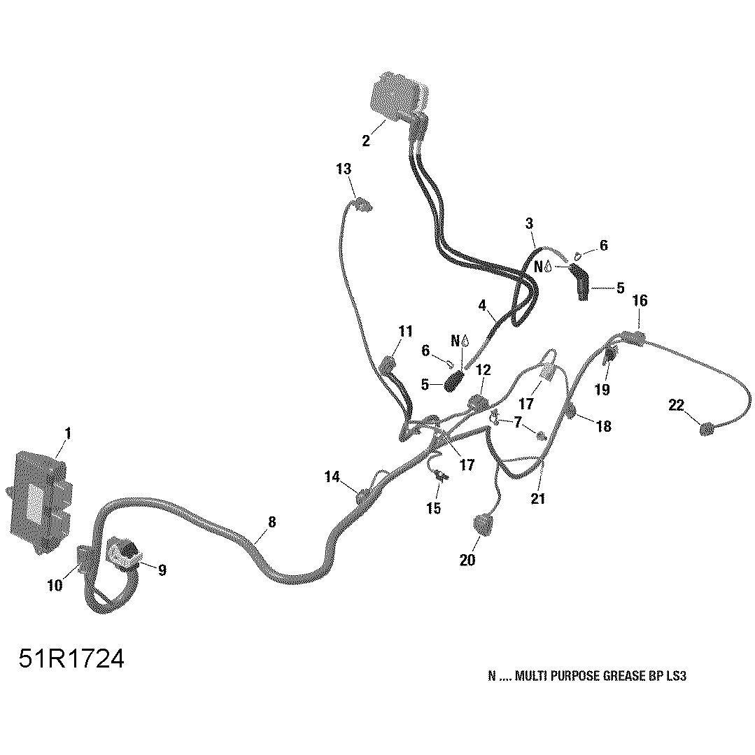 An Image of a Genuine Can-Am Parts Schematic Diagram showing the schematic - ENGINE HARNESS AND ELECTRONIC MODULE - HD10